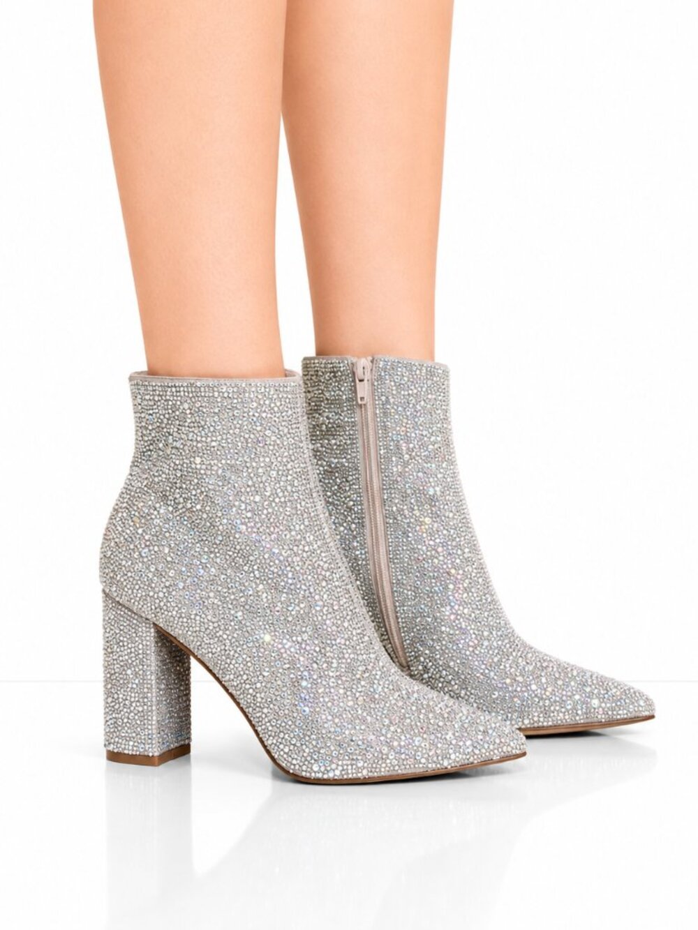 Sparkle Ankle Heeled Booties Size 9